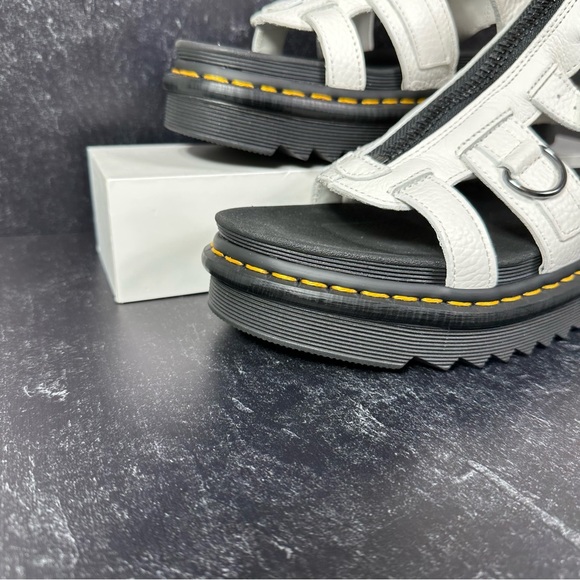 DOC OLSON ZIPPED MILLED NAPPA LEATHER STRAP GLADIATOR SANDALS WOMENS SIZE 8 NEW - Picture 5 of 10